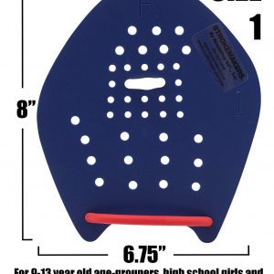 STROKEMAKERS HAND PADDLES S #1 RED & NAVY